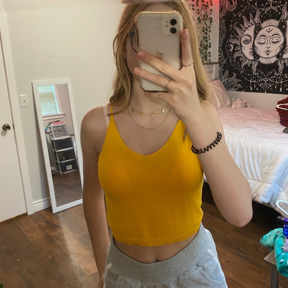 cropped v neck tank (brand unknown)